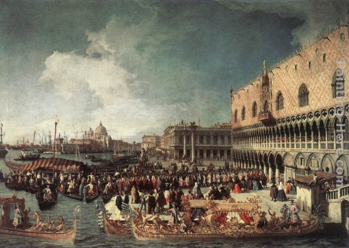 Reception of the Ambassador in the Doge's Palace painting - Canaletto Reception of the Ambassador in the Doge's Palace art painting